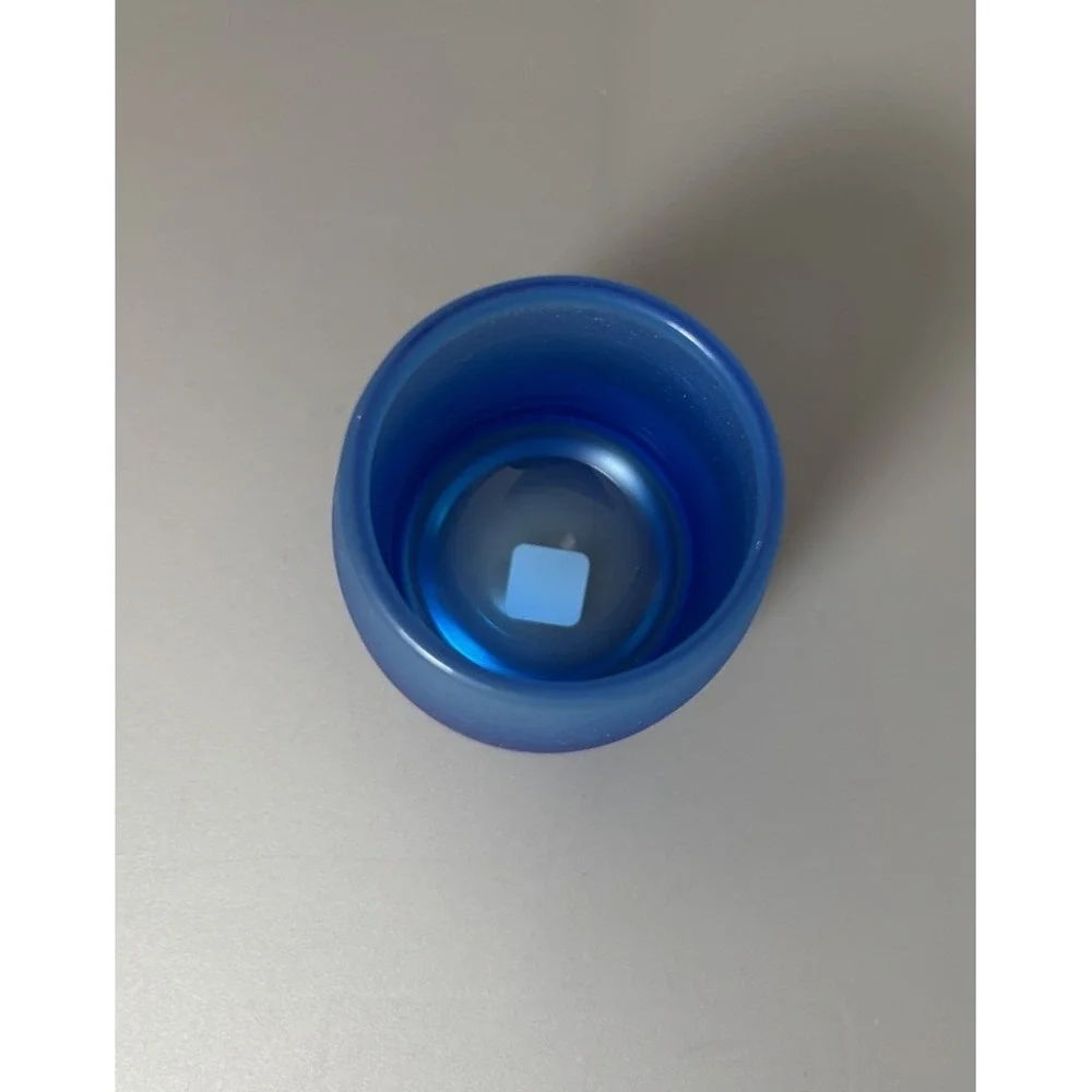 Party Lite Frosted Blue Votive/Tealight Candle Holder Retired Made In Poland